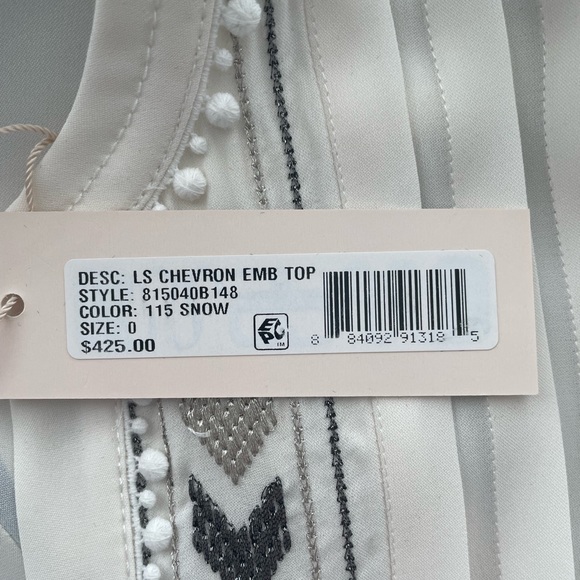 Rebecca Taylor Silk Blouse Size 0 - Picture 9 of 12